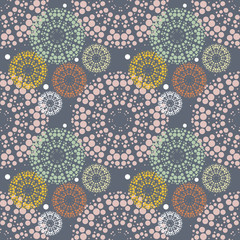 Pattern with colorful circles.