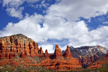 Madonna Nuns Orange Red Rock Canyon Big Blue Cloudy Sky Sedona A