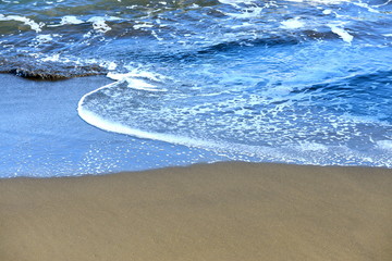 Black sand beach, Tahiti