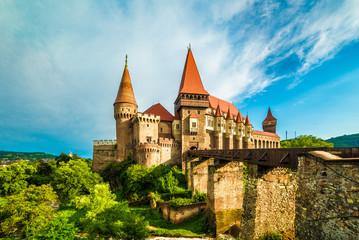 Fototapeta na wymiar Medieval Hunyad Corvin castle, Hunedoara town,Transylvania regiom,Romania,Europe