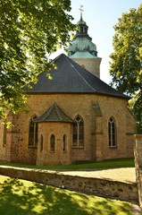 Fototapeta premium evangelische Stadtkirche Altstadt Bad Salzuflen, Westfalen, Lippe, Deutschland, Europa