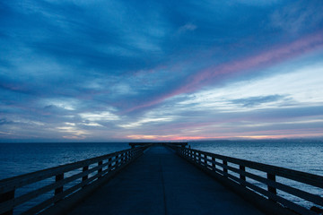 Fototapeta premium Sunrise over pier