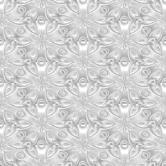 Fototapeta premium Wall panel with 3d seamless floral background 
