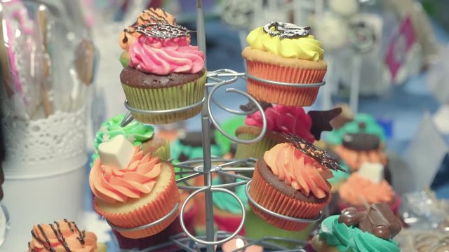 Cake Handmade Different Shapes and Colors. Sweets Made With Quality Products