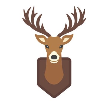 Cartoon deer head vector animal