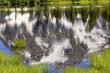Picture Lake Abstract Mount Shuksan Washington USA