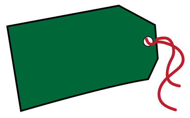 Green Christmas Tag