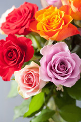 beautiful colorful rose flowers bouquet