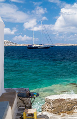 Cruise ship on Mykonos island, Greece