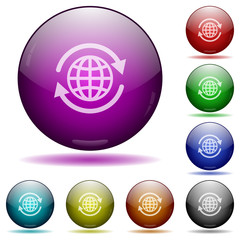 International glass sphere buttons