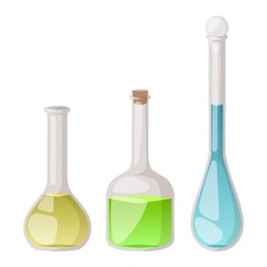 Lab flask vector set.