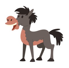 Cartoon horse vector character