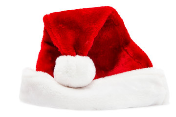Obraz na płótnie Canvas Christmas santa hat, isolated on white