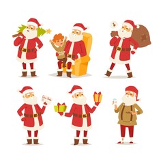 Christmas santa claus vector illustration.