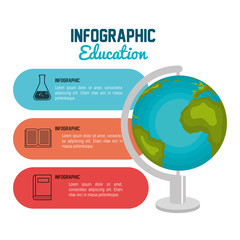 infographic education flat icons vector illustration design