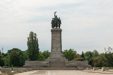 Fototapeta na wymiar Public monument on square in Sofia, Bulgaria