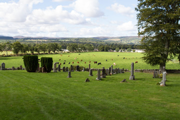 graveyard countryside view