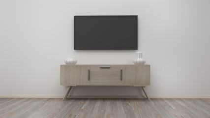 TV display 3D rendering,raw