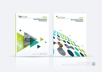Business vector set. Brochure template layout, cover design annu
