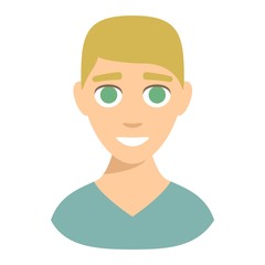 Smiling boy vector illustration.