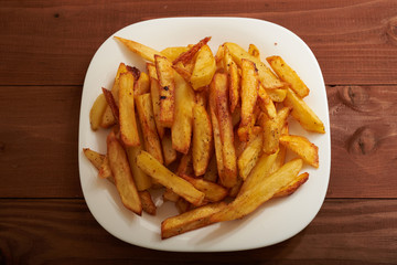 fried French fries on a plate