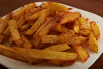 fried French fries on a plate