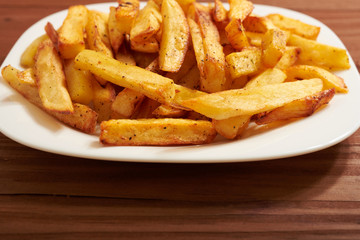 fried French fries on a plate