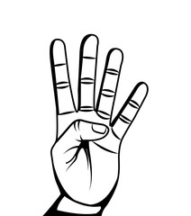 hand human symbol isolated icon vector illustration design