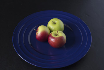 Three Green and Red Crab Apples