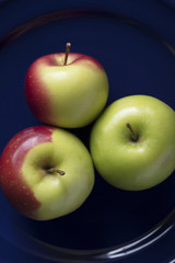 Three Green and Red Crab Apples