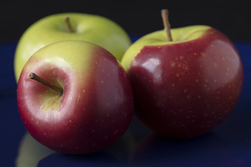 Three Green and Red Crab Apples