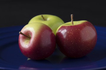 Three Green and Red Crab Apples