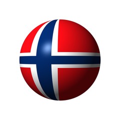 Obraz premium Sphere with flag of Norway