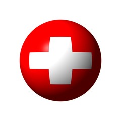 Sphere with flag of Switzerland