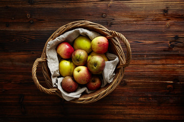 basket filled with apples
