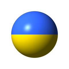 Sphere with flag of Ukraine