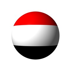 Sphere with flag of Yemen