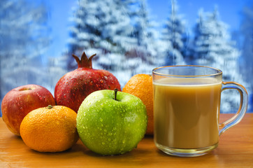 fruits on a background of nature