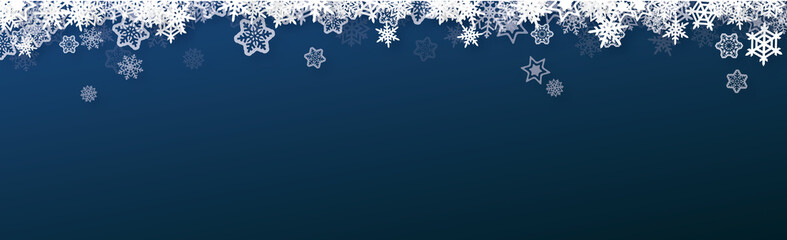 Fototapeta na wymiar banner snow christmas - vector ( snowflakes , xmas , new year )