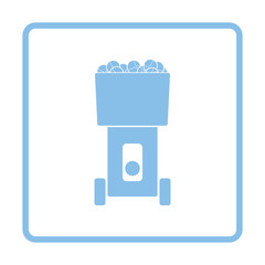 Tennis serve ball machine icon