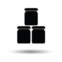 Baby glass jars icon