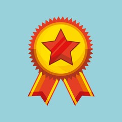 winner medal isolated icon vector illustration design