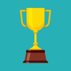 trophy winner cup isolated icon vector illustration design