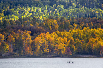 Naklejka premium Kolob Reservoir Autumn Reflection