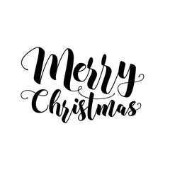 Merry Christmas modern calligraphy lettering. Vector illustration for greeting cards, posters, banners.