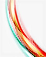 Colorful modern wave line, business abstract layout