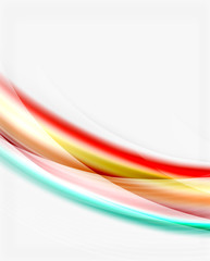 Translucent vector wave line, business or technology template