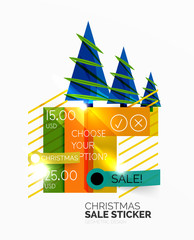 Christmas sale stickers and labels