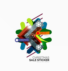 Christmas sale stickers and labels
