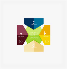 Infographic banners modern paper templates